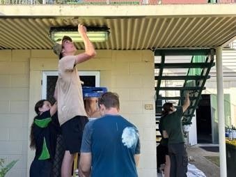 Cadets busy with touch-up painting